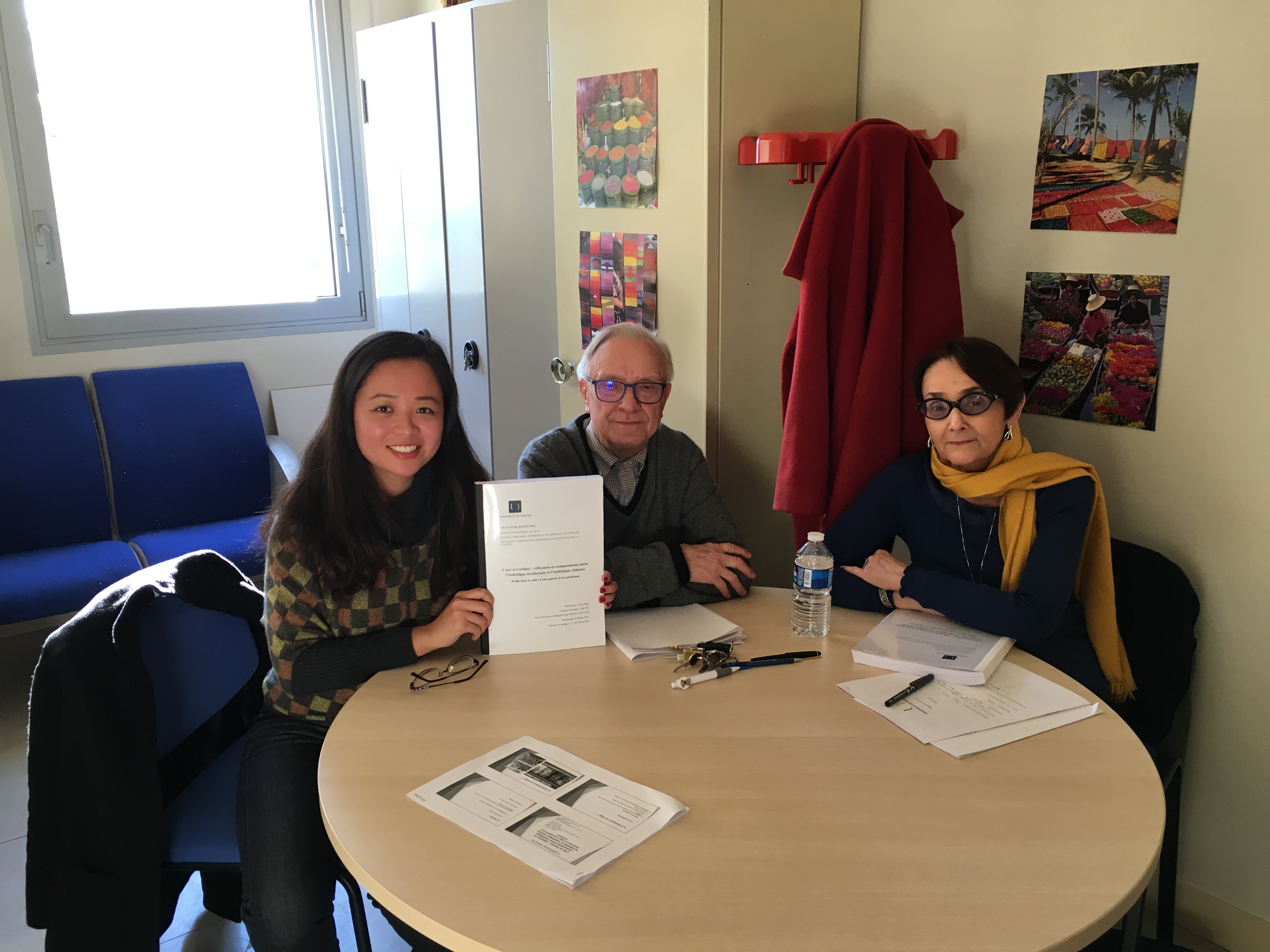 Sijing TANG, Master EPIC Automne 2016, l'ultime soutenance de 2016 et son jury J Deniot, J Réault